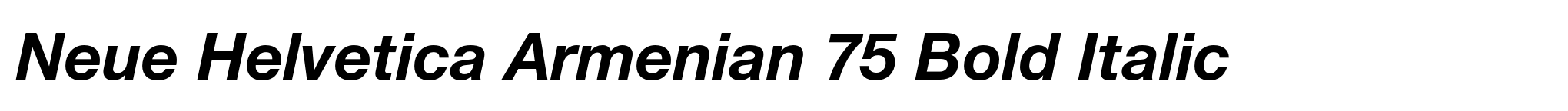 Neue Helvetica Armenian 75 Bold Italic image